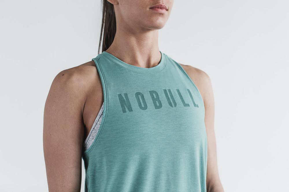 Débardeurs NOBULL Femme Bleu - NOBULL High-Neck,France (7630-WRYUL)